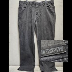 Mountain Hardwear 40x32 charcoal grey lined jeans rugged outdoor hiking gear